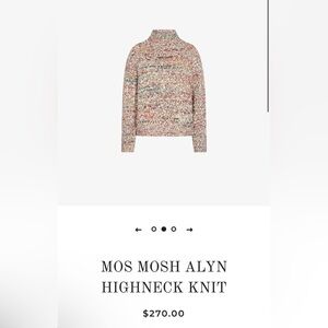 Woman’s MOS MOSH ALYN HIGHNECK KNIT Multicolor  Chipmunk XS